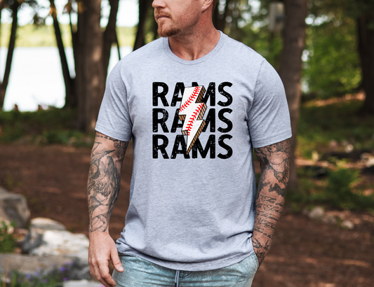 Rams Baseball Bolt T-shirt