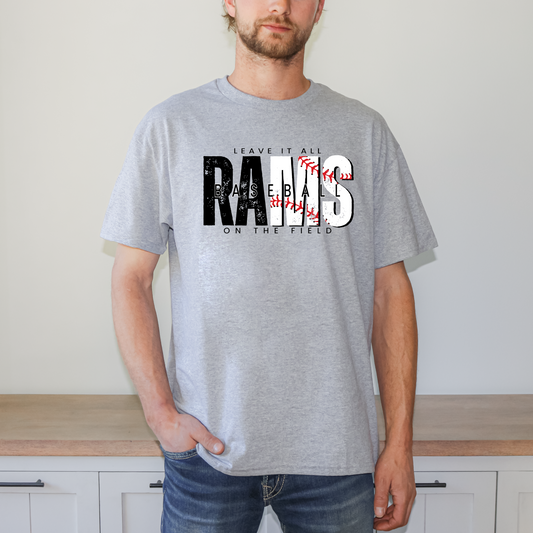 Baseball Rams Leave it All on the Field T-shirt