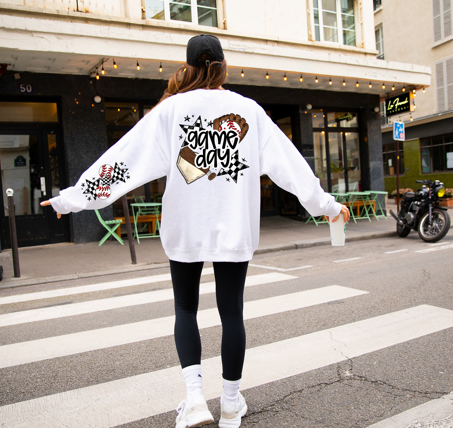 Baseball Game Day Sleeve Sweatshirt