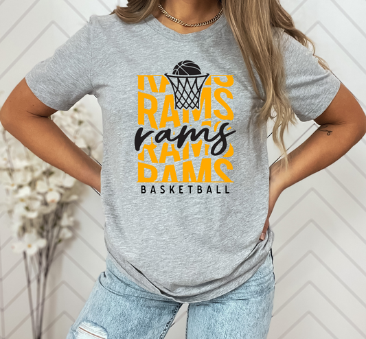 Stacked Rams Basketball T-shirt