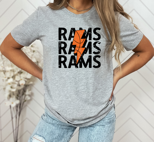 Rams Basketball Bolt T-shirt