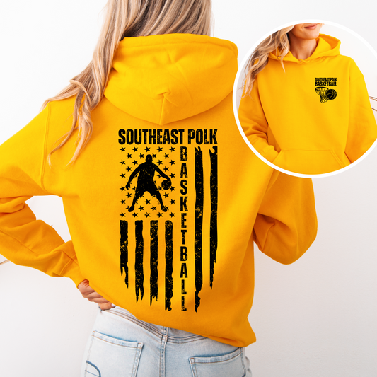 Southeast Polk Basketball Flag Sweatshirt