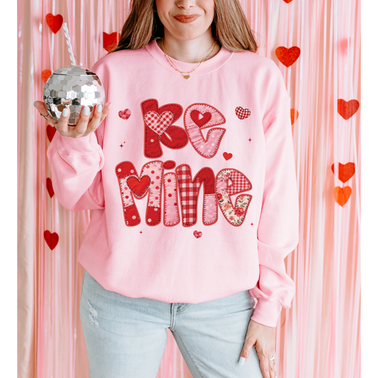 Be Mine Faux Quilted Sweatshirt