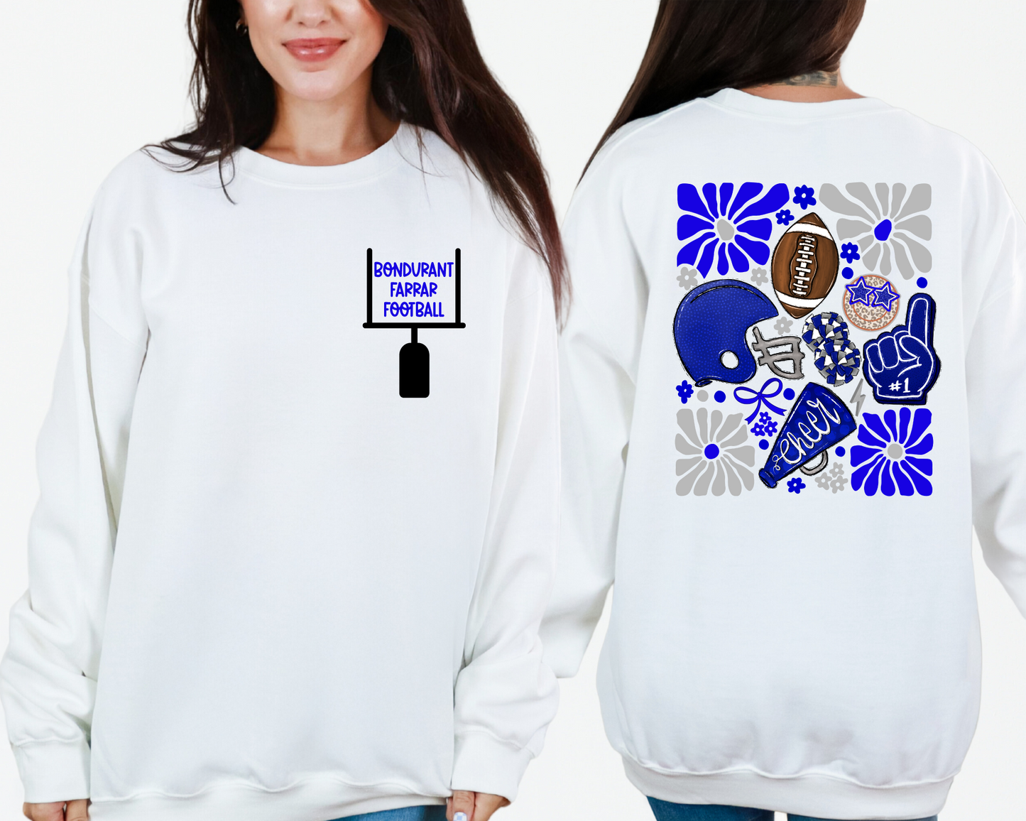 Bluejays Boho Football Sweatshirt