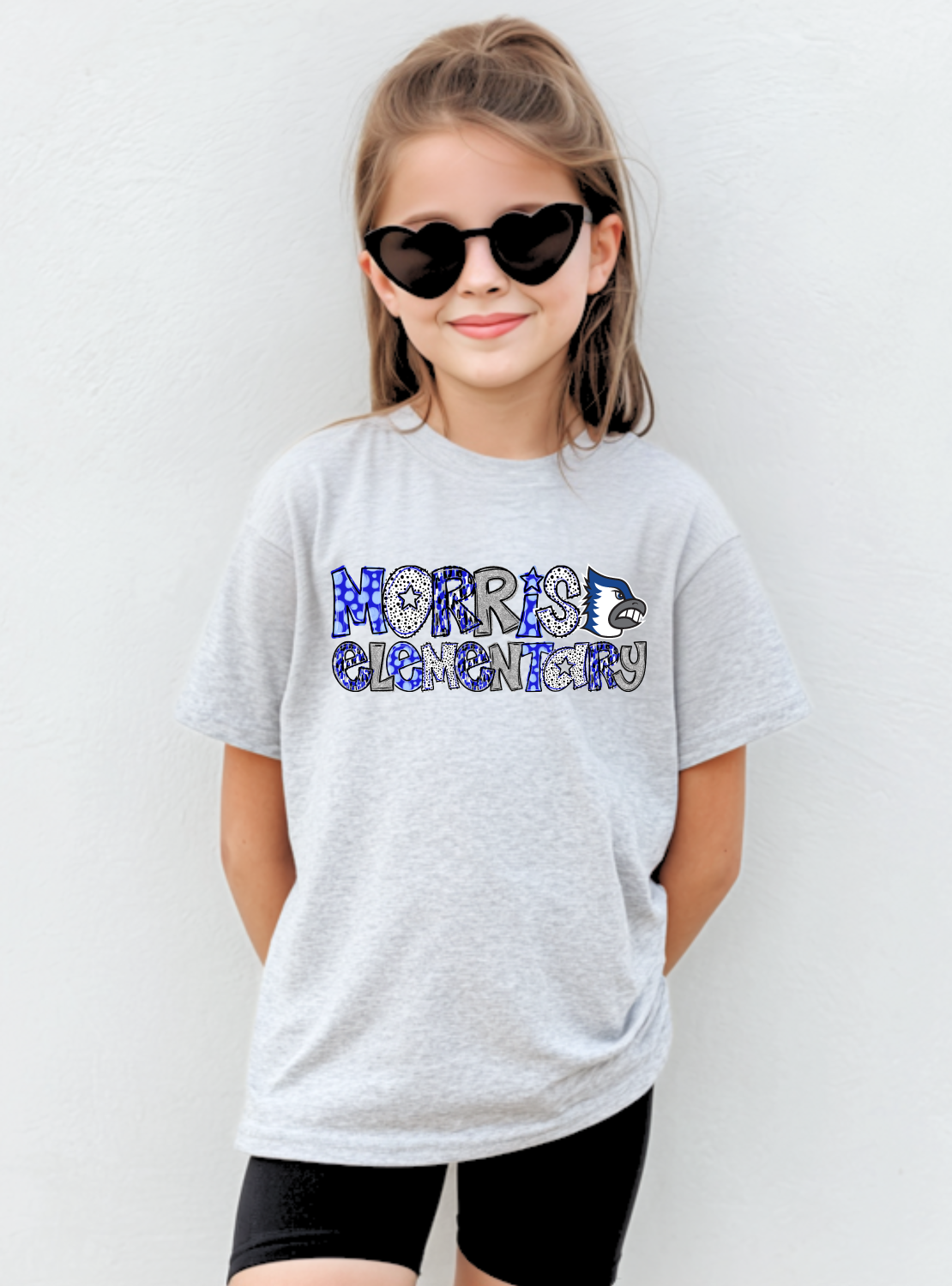Bondurant-Farrar School Specific Glitter Doodle T-Shirt