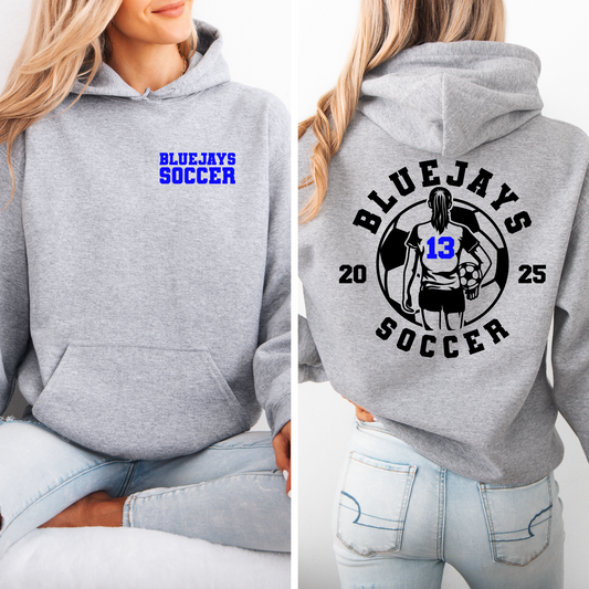 Soccer GIRLS Personalized Bluejays Sweatshirt