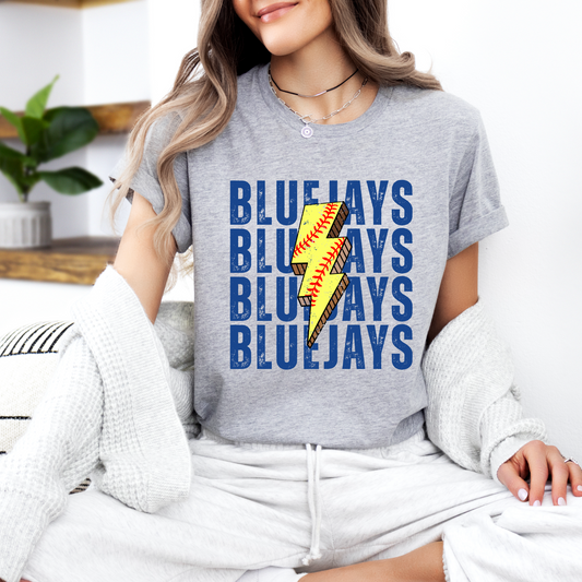 Softball Bolt Bluejays T-shirt