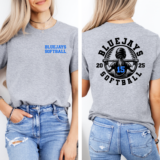 Softball Personalized Bluejays T-shirt