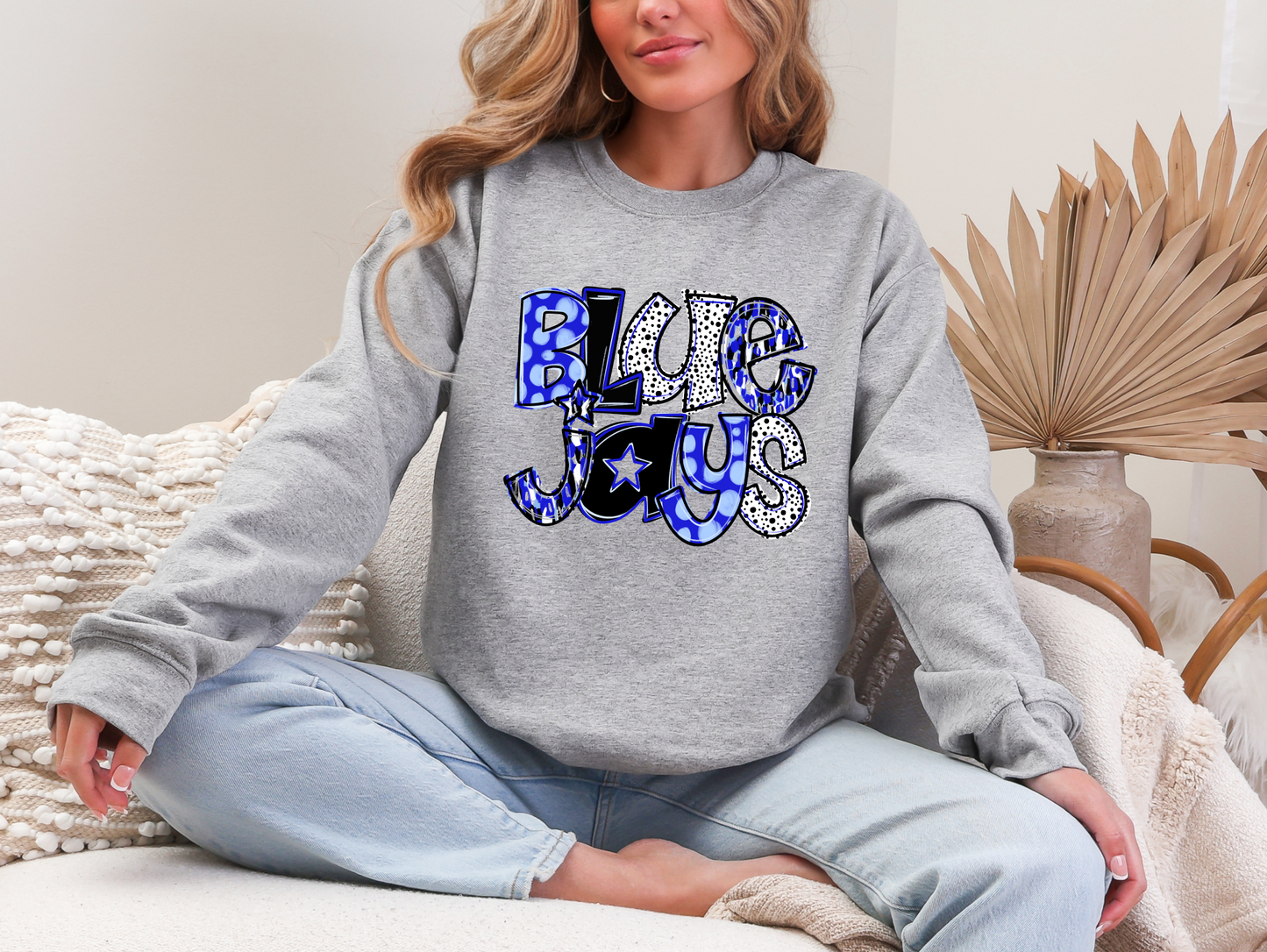 Glitter Doodle Bluejays Sweatshirt