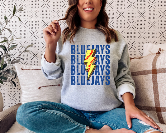 Softball Bolt Bluejays Sweatshirt