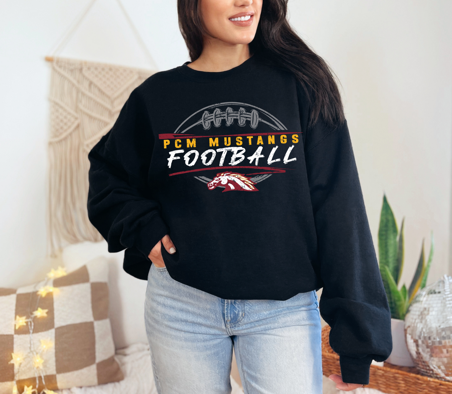 PCM Mustangs Football Sweatshirt
