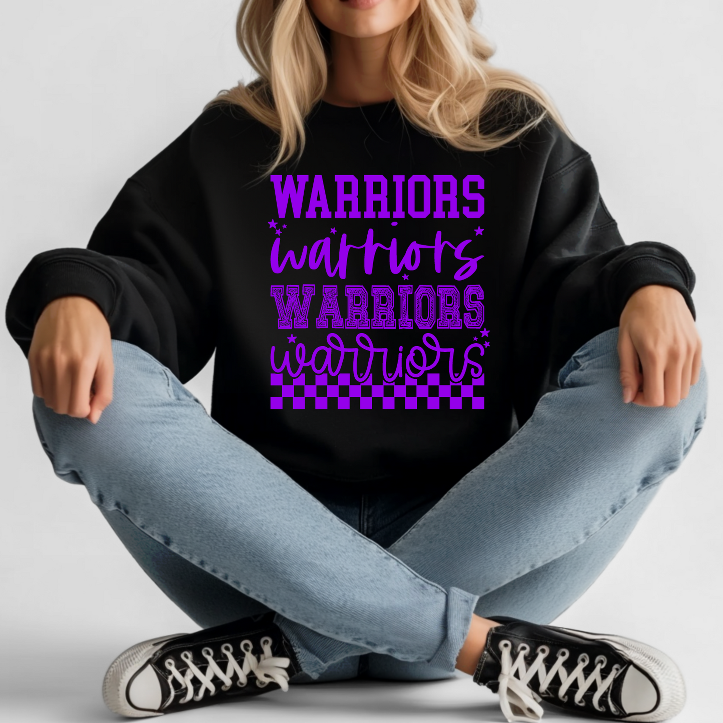 Warriors Script Stack Sweatshirt