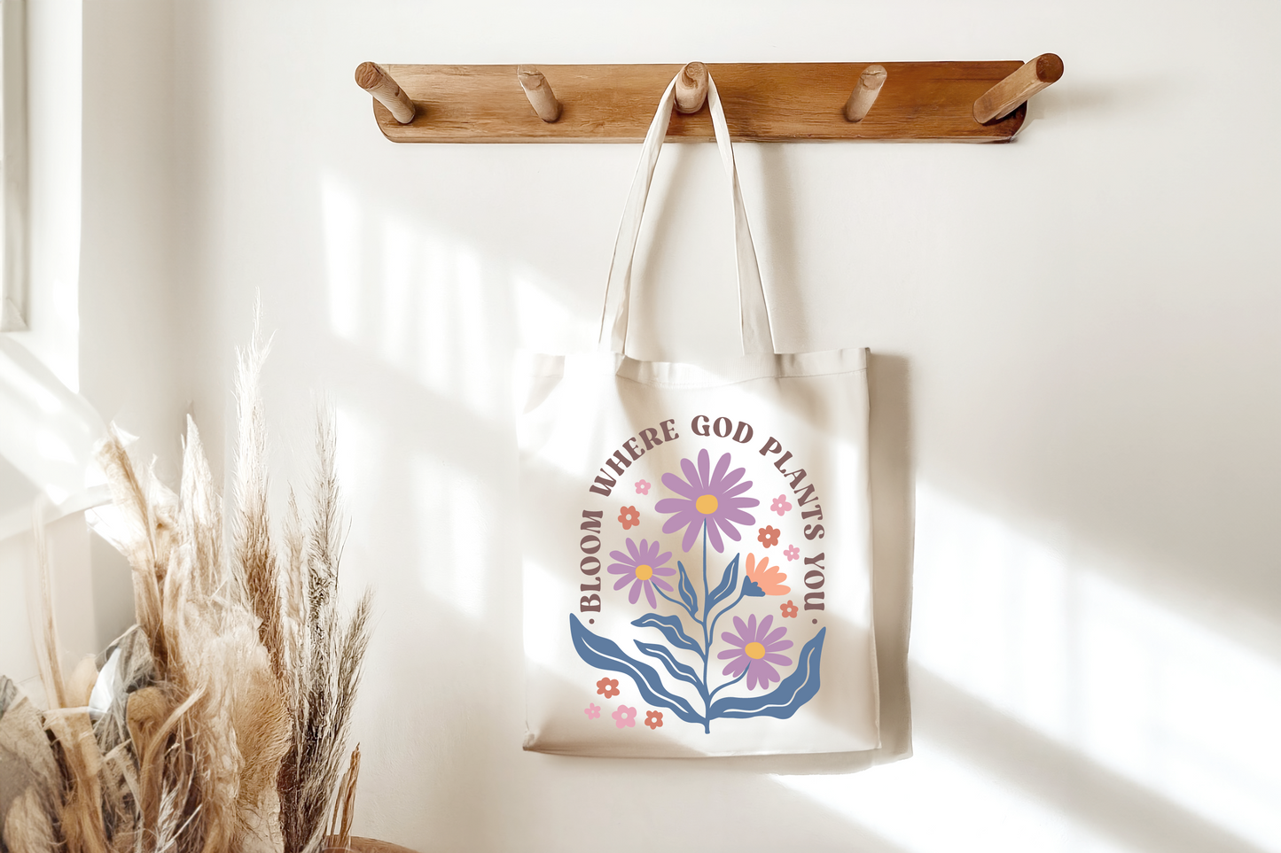 Bloom Where God Plants You Tote Bag