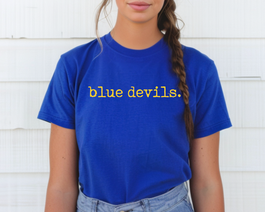 Blue Devils Typography T-Shirt