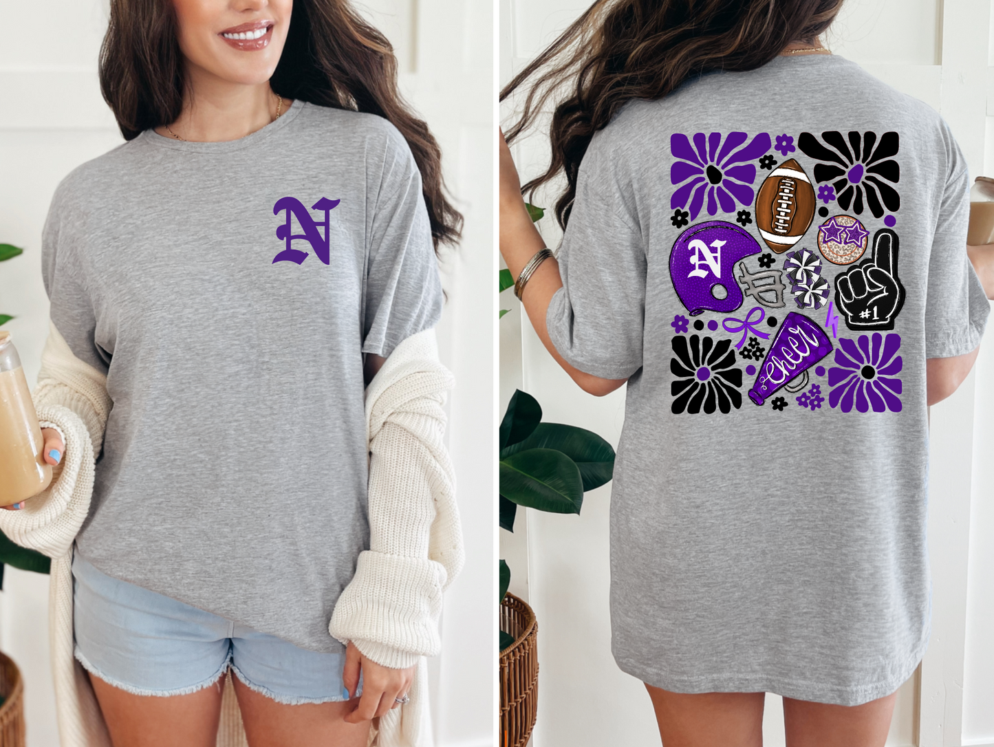 Norwalk Warriors Boho Football T-shirt