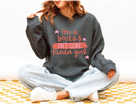 Books and Diet Coke Girl Sweatshirt