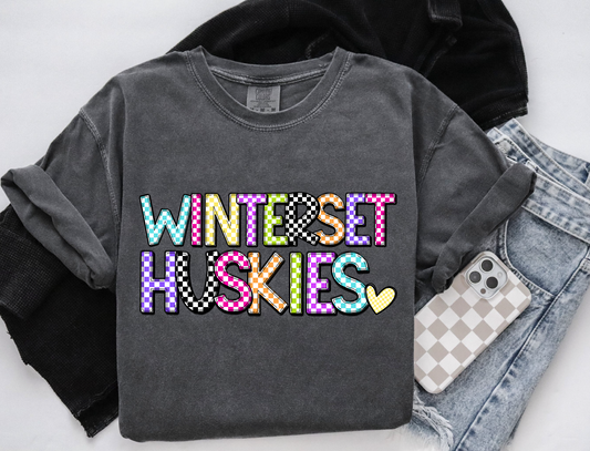 Winterset Huskies Bright Check T-shirt