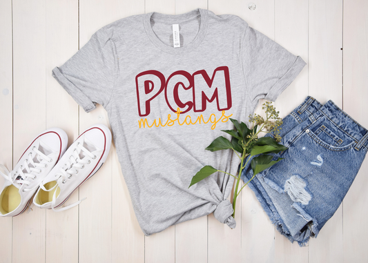 PCM Mustangs Bubble T-shirt