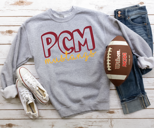 PCM Mustangs Bubble Sweatshirt