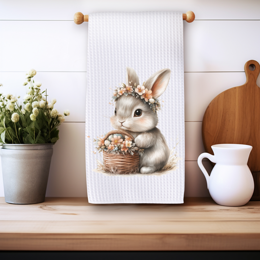 Floral Bunny - Kitchen Towel