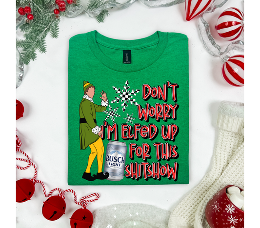 Elfed Up on Busch Lite T-shirt