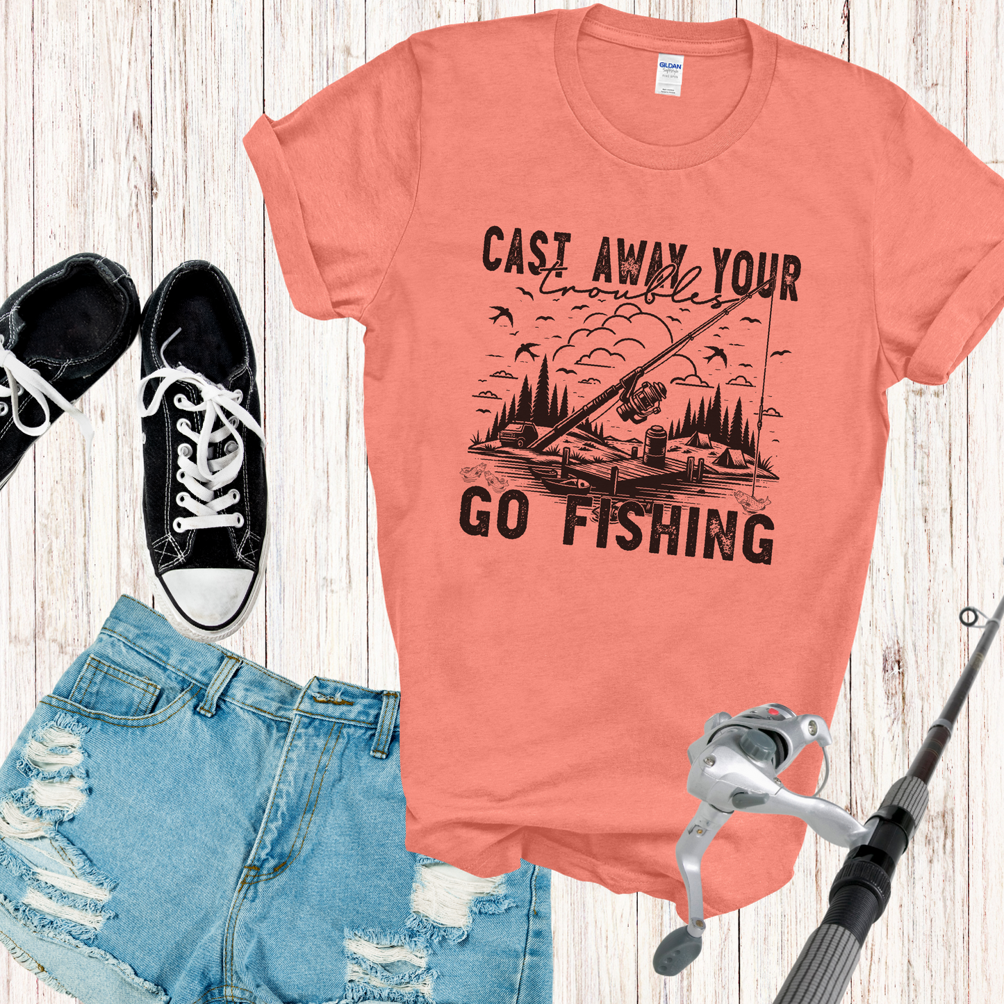 Cast Away Your Troubles T-shirt