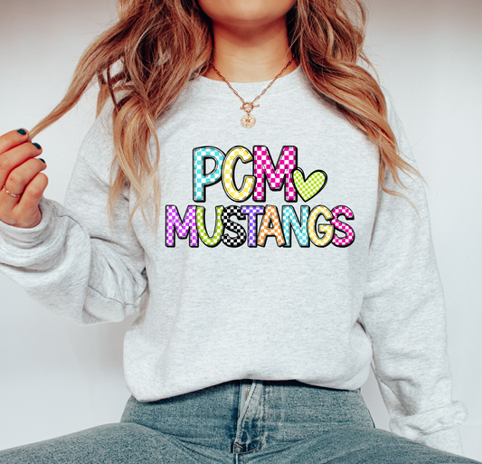 Bright Check PCM Mustangs Sweatshirt