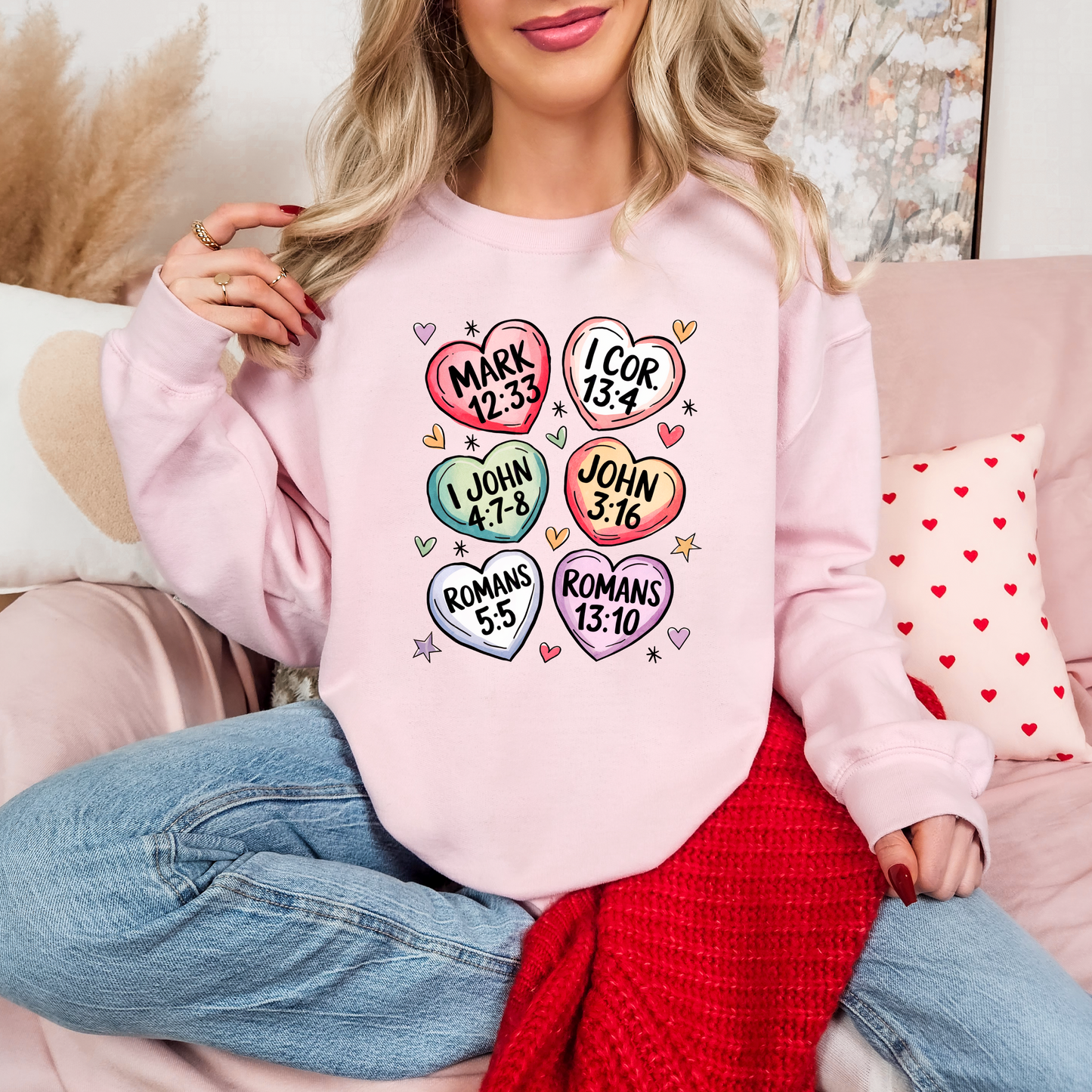 Valentine's Christian Candy Sweatshirt
