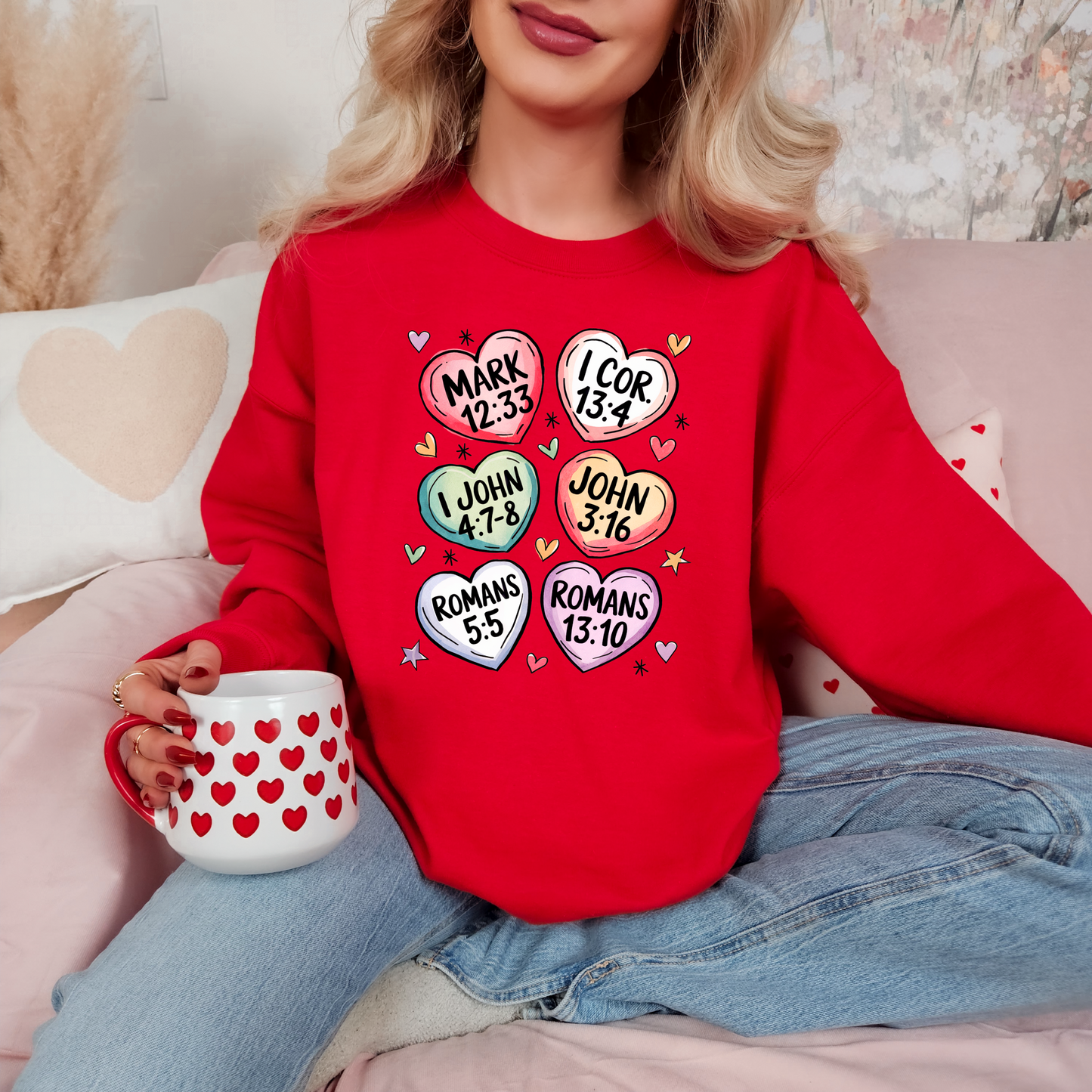 Valentine's Christian Candy Sweatshirt