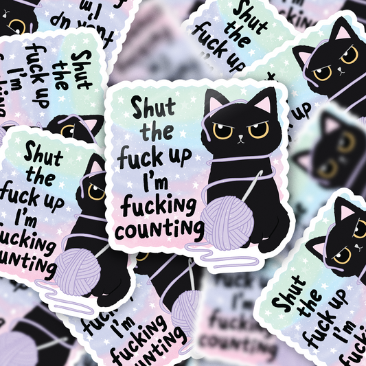 I'm Fucking Counting Crochet Sticker