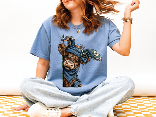 Peeking Easter Cow T-shirt