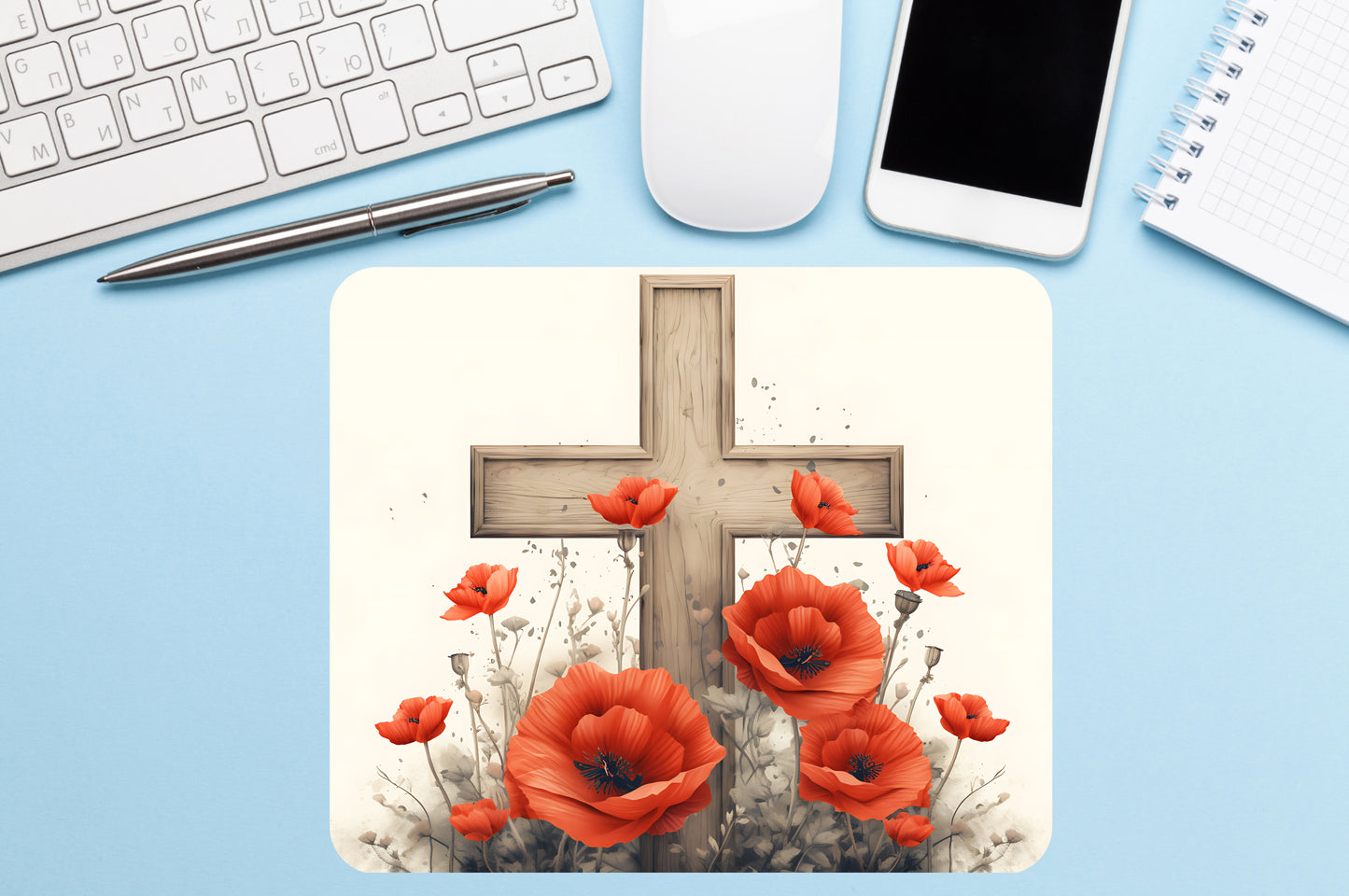 Flower Cross Mousepad