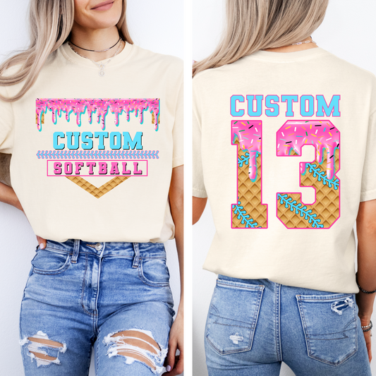 Softball Drip CUSTOM TEAM T-shirt