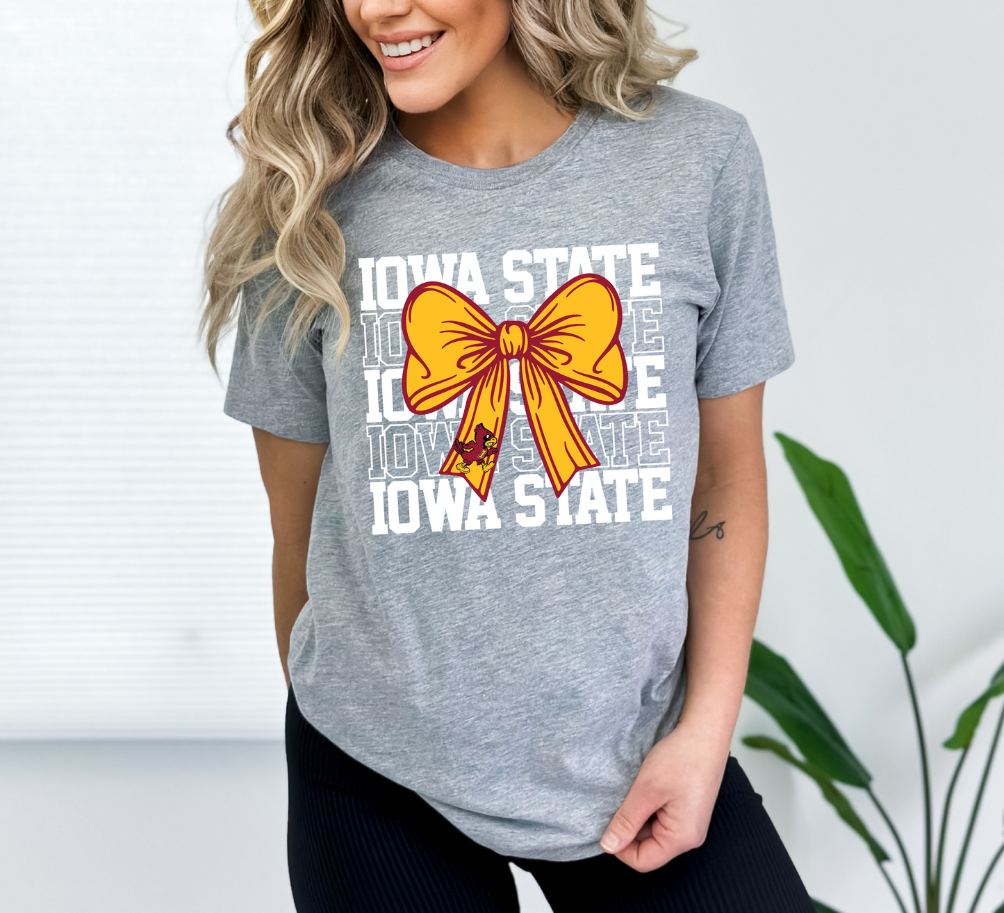 Iowa State Coquette Bow T-shirt