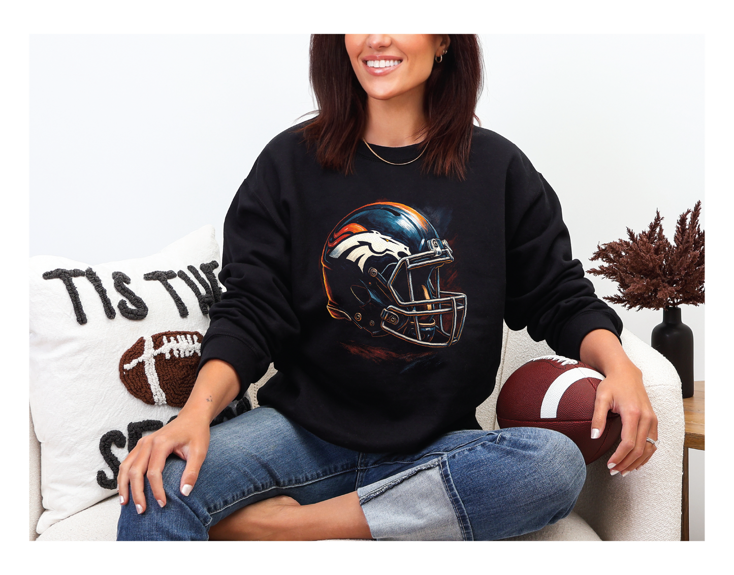 Denver Broncos Halftoned Sweatshirt - Multiple Designs