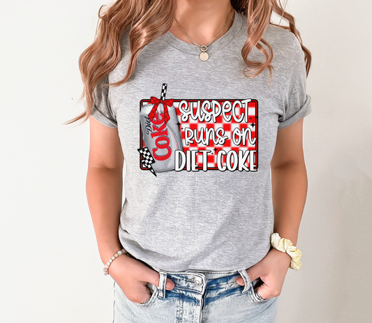 Suspect Runs on Diet Coke T-shirt