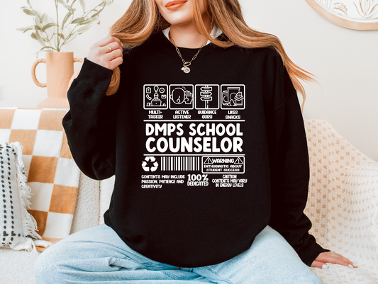 DMPS School Counselor Definition Sweatshirt