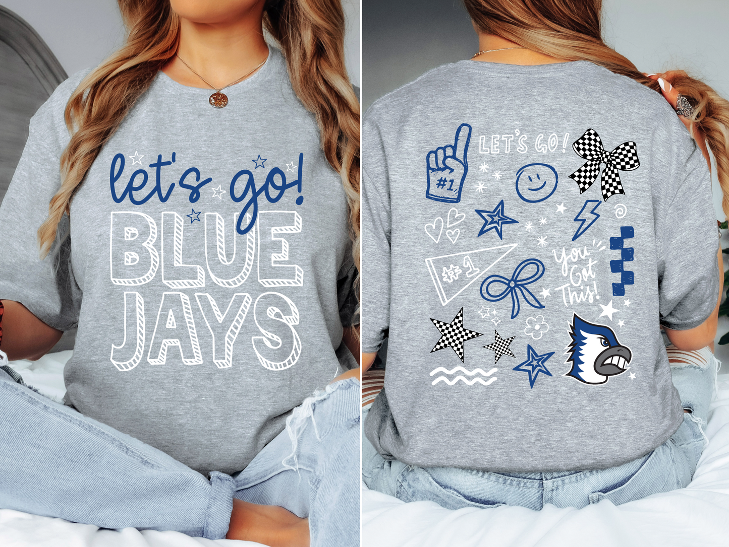 Let's Go Bluejays Doodle T-Shirt