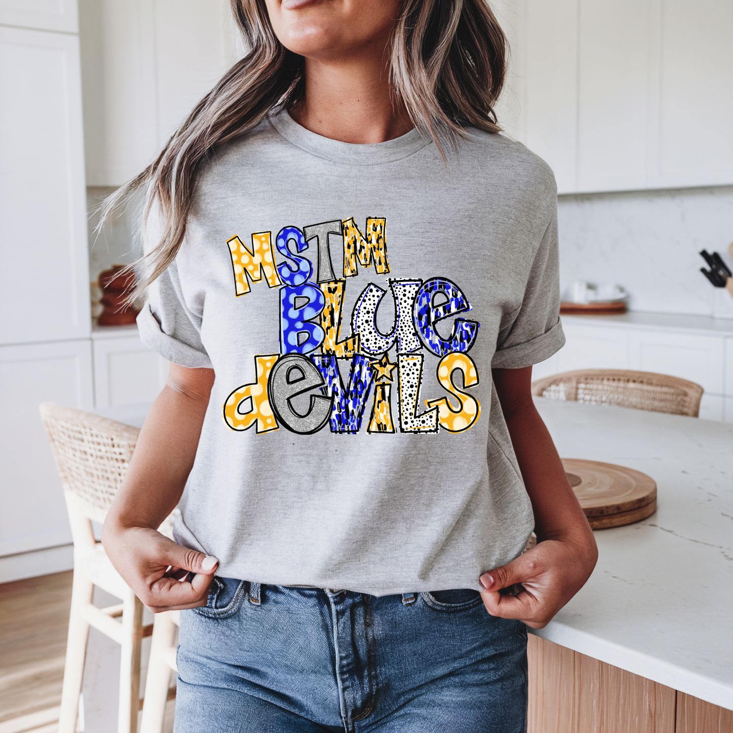 MSTM Blue Devils Glitter Doodle T-shirt