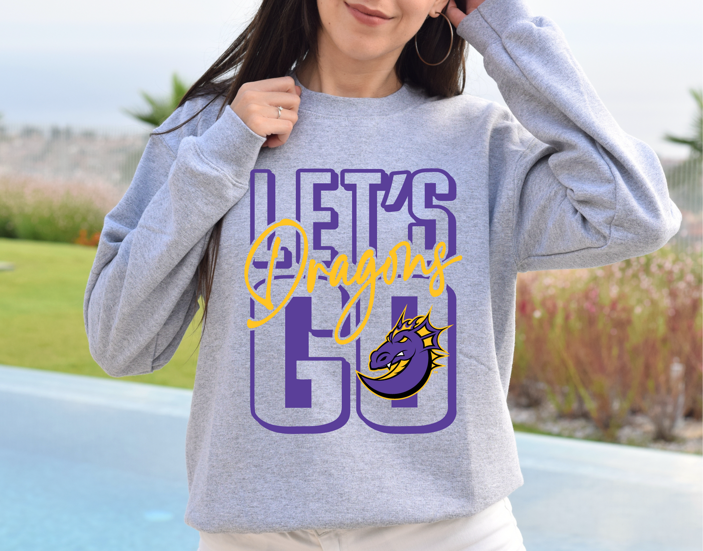 Let's Go Dragons Stack Sweatshirt