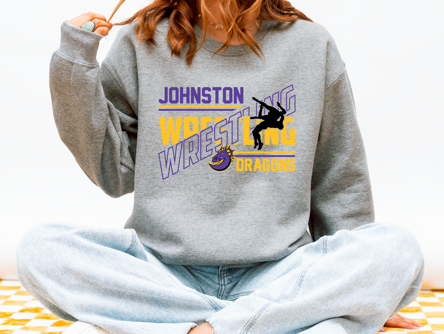 Johnston Dragons Slanted Wrestling Sweatshirt