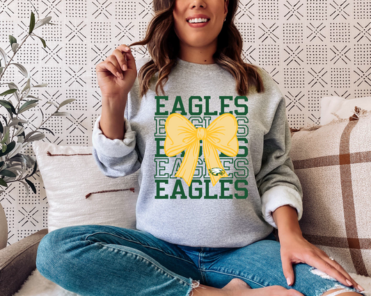 Saydel Eagles Coquette Bow Sweatshirt
