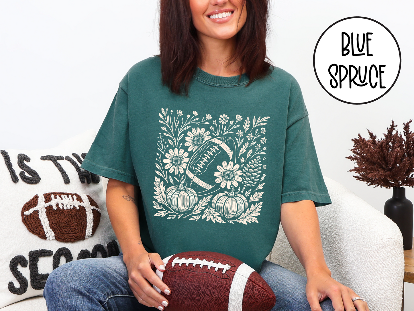 Floral Football T-shirt