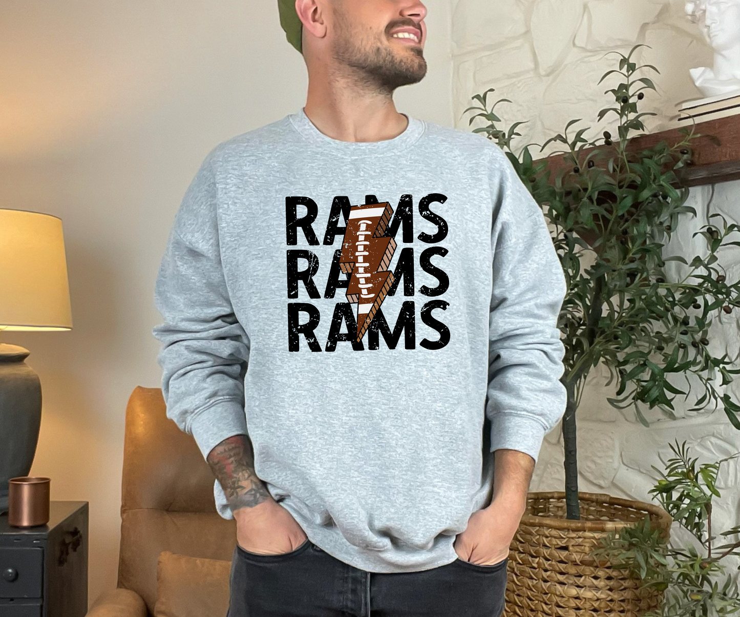 Rams Football Bolt Sweatshirt