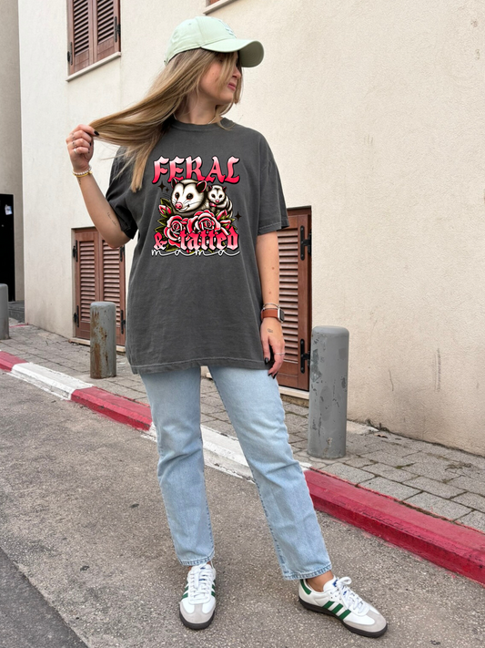 Feral and Tatted Mama T-shirt