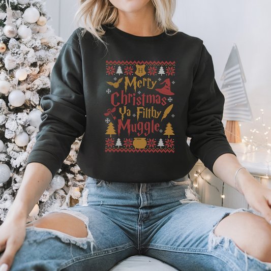 Merry Christmas Ya Filthy Muggle Sweatshirt