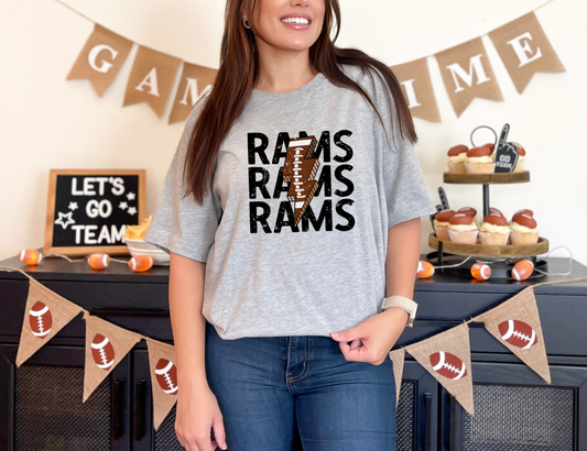 Rams Football Bolt T-shirt