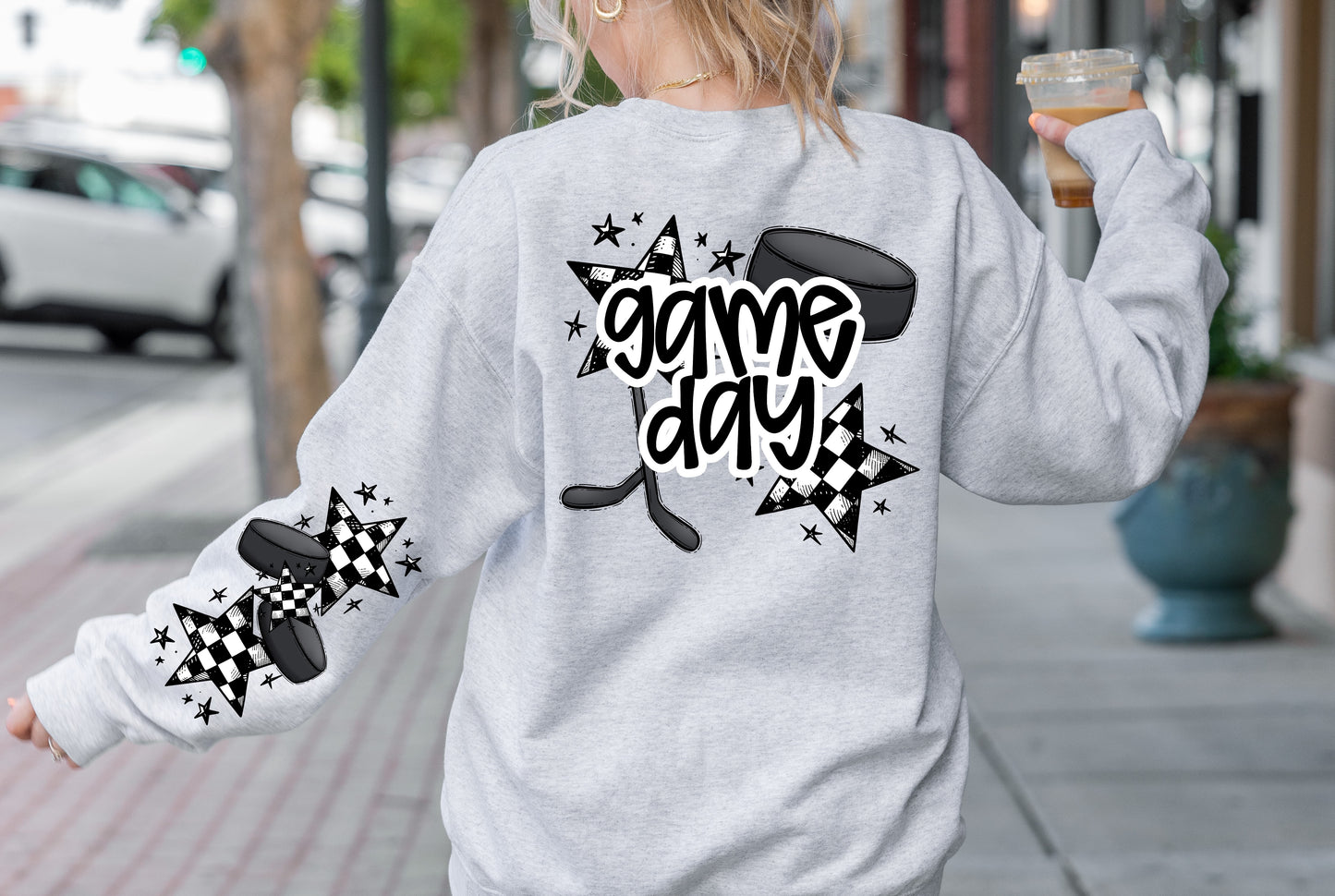 Hockey Game Day Sleeve Sweatshirt