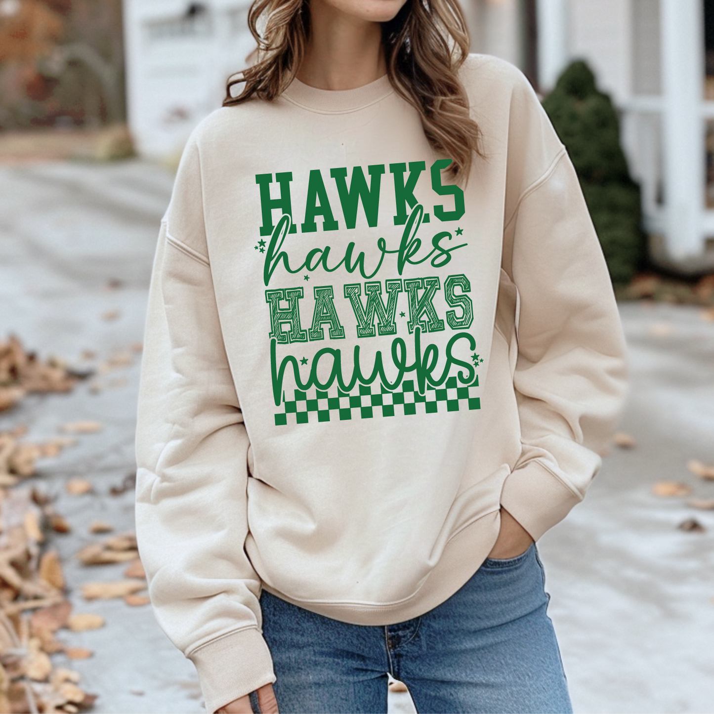 Hawks Script Stack Sweatshirt