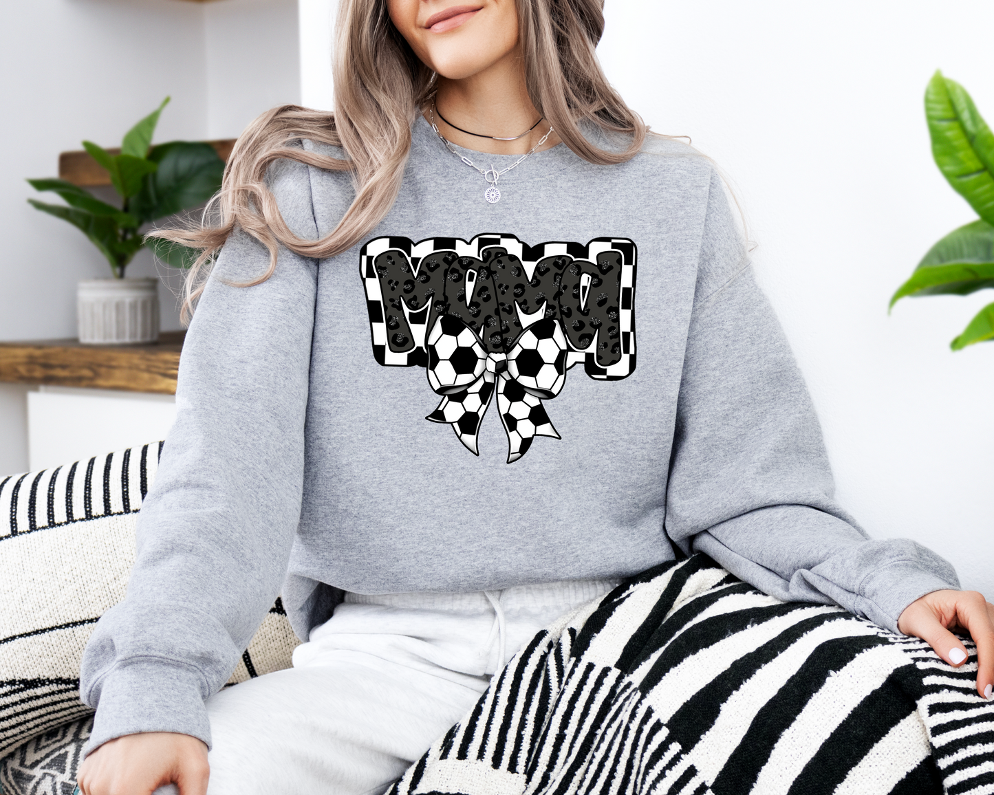 Soccer Mama Bow Sweatshirt